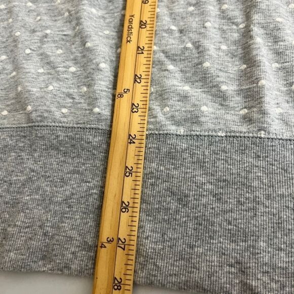 SO Women's Long Sleeve Polka Dot Sweater Gray White Size Medium - Picture 9 of 11